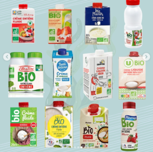 Liste des crèmes du commerce contenant des carraghénanes et qu'il faut éviter d'acheter et de consommer