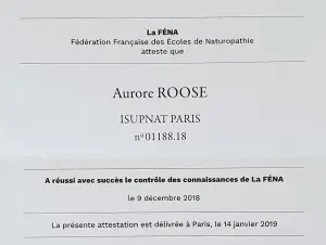 Naturopathe diplomée Aurore Roose