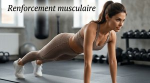 Femme faisant du renforcement musculaire et du gainage